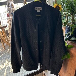 Original Penguin Black Quilted Bomber Jacket